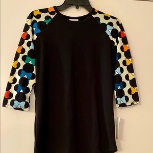 LuLaRoe Disney Tunic Top Size S Minnie Ears NWT